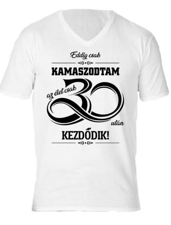 Az élet 30 után - Férfi V nyakú póló