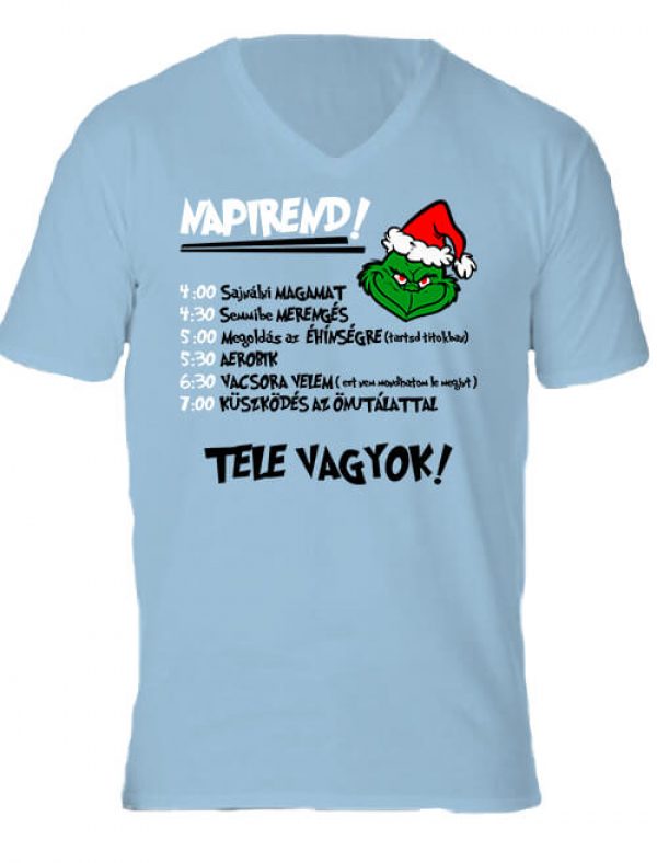 Grincs napirend - Férfi V nyakú póló