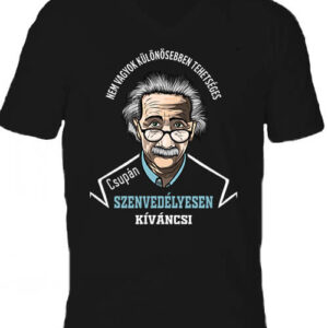 Szenvedélyes Einstein – Férfi V nyakú póló