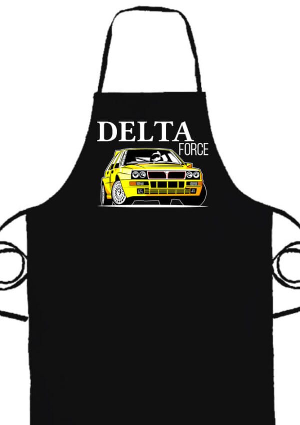 Lancia Delta Force- Prémium kötény - Fekete