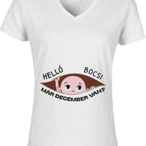 Baba születés december – Női V nyakú póló