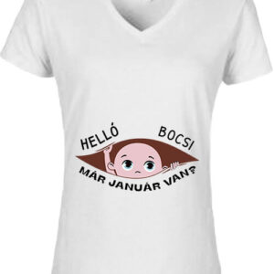 Baba születés január – Női V nyakú póló
