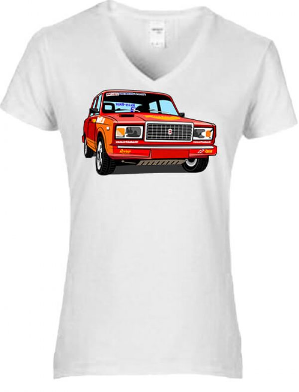 Lada 2107 rally - Női V nyakú póló