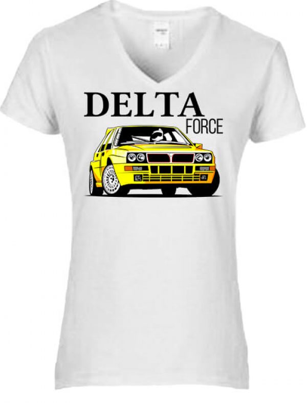 Lancia Delta Force - Női V nyakú póló