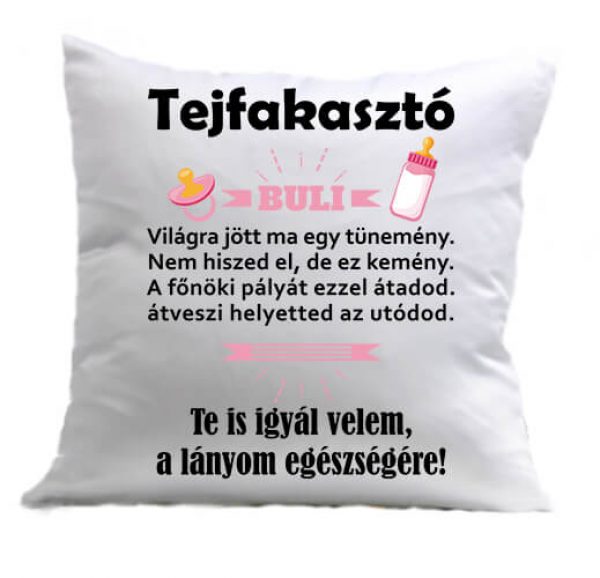 Párna Tejfakasztó lány fehér