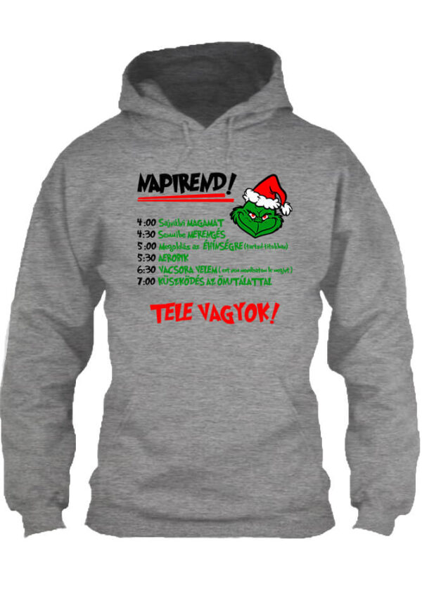 Grincs napirend - Unisex kapucnis pulóver