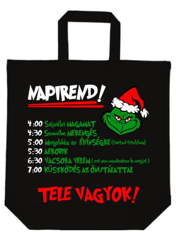 Grincs napirend- Basic rövid fülű táska