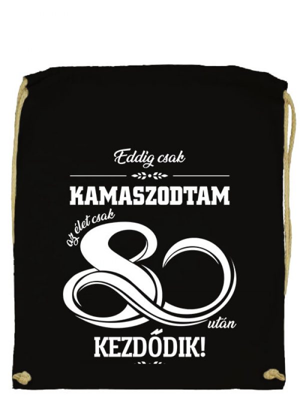 Tornazsák Az élet 80 után fekete