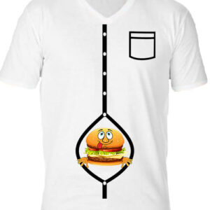 Hamburger – Férfi V nyakú póló