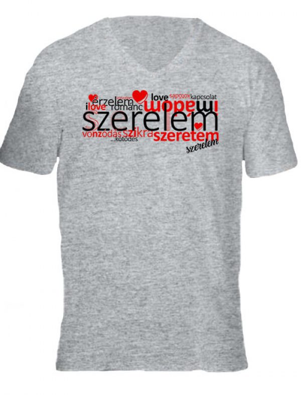 Szerelem szeretem - Férfi V nyakú póló