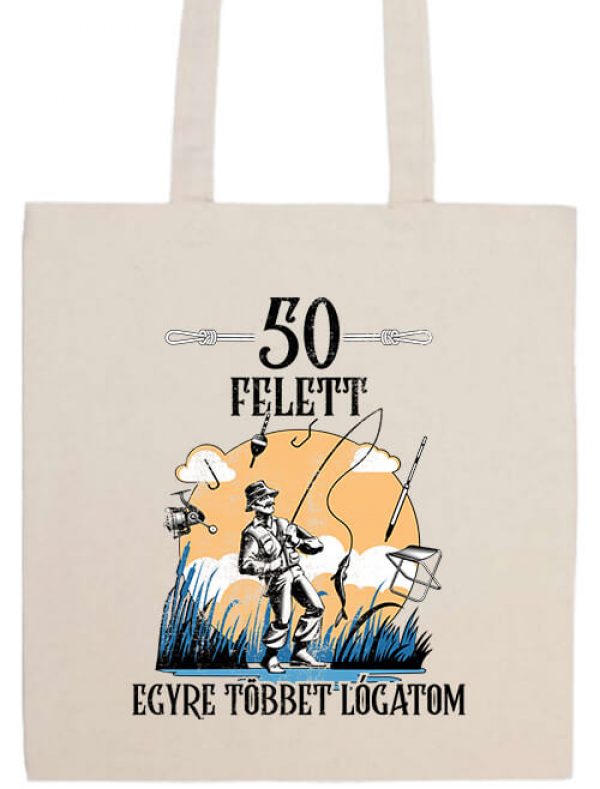 Horgász 50 felett- Prémium hosszú fülű táska