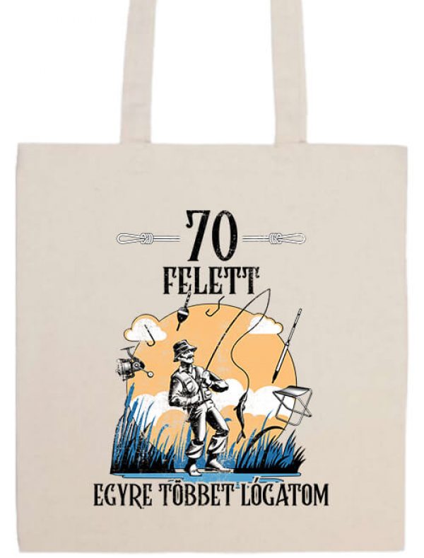 Horgász 70 felett- Prémium hosszú fülű táska