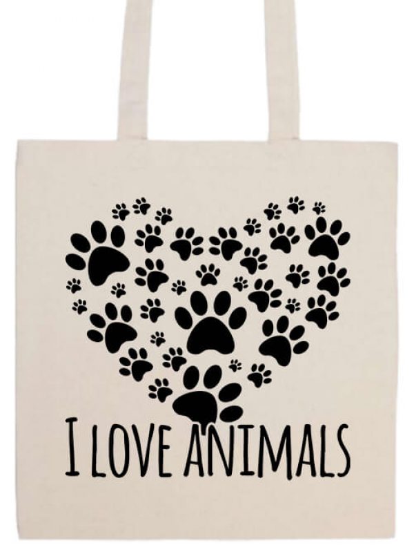 I love animals- Prémium hosszú fülű táska