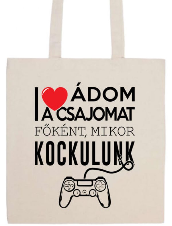 Imádom a csajomat- Prémium hosszú fülű táska