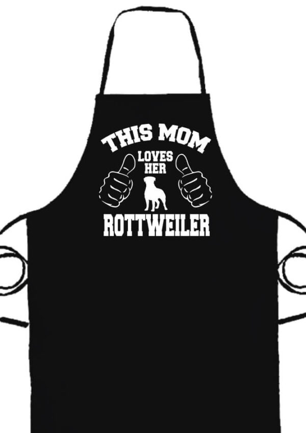 Kötény Mom rottweiler fekete