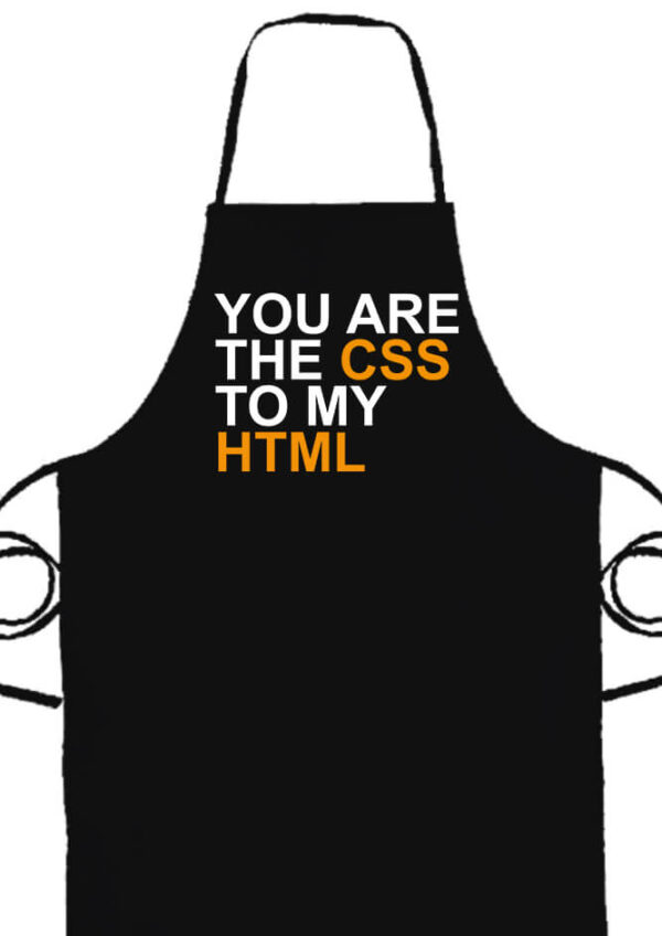 Kötény You are the CSS to my HTML fekete