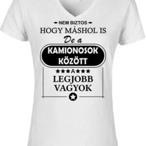 A legjobb kamionos – Női V nyakú póló