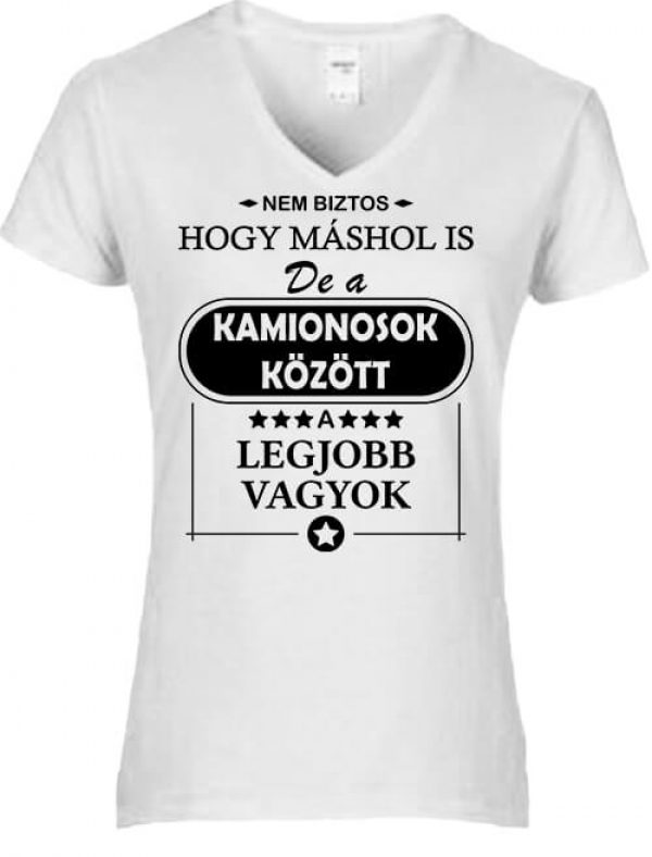 A legjobb kamionos - Női V nyakú póló