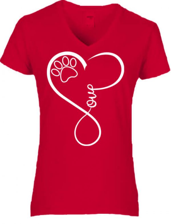 Love dog - Női V nyakú póló