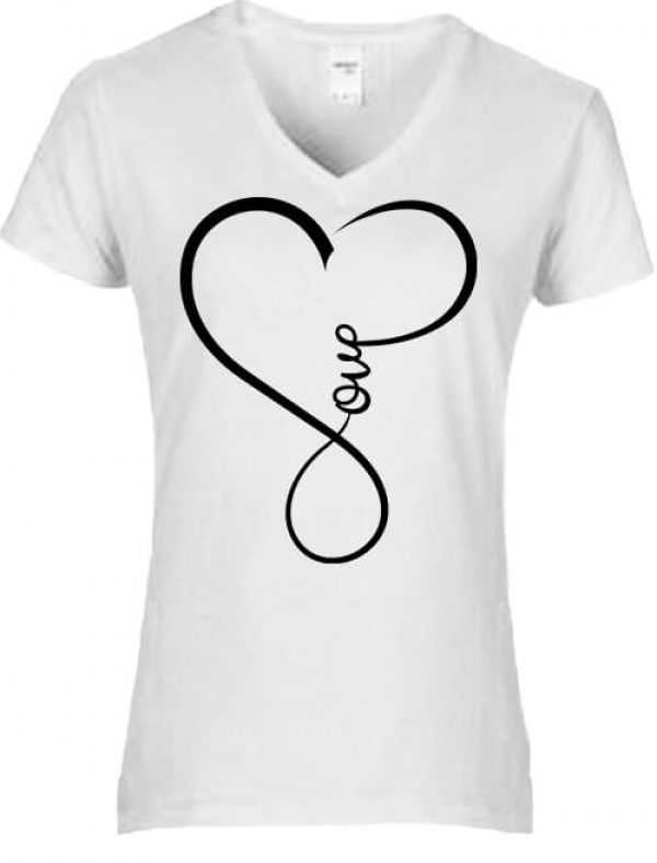 Love - Női V nyakú póló