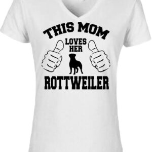Mom’s rottweiler – Női V nyakú póló