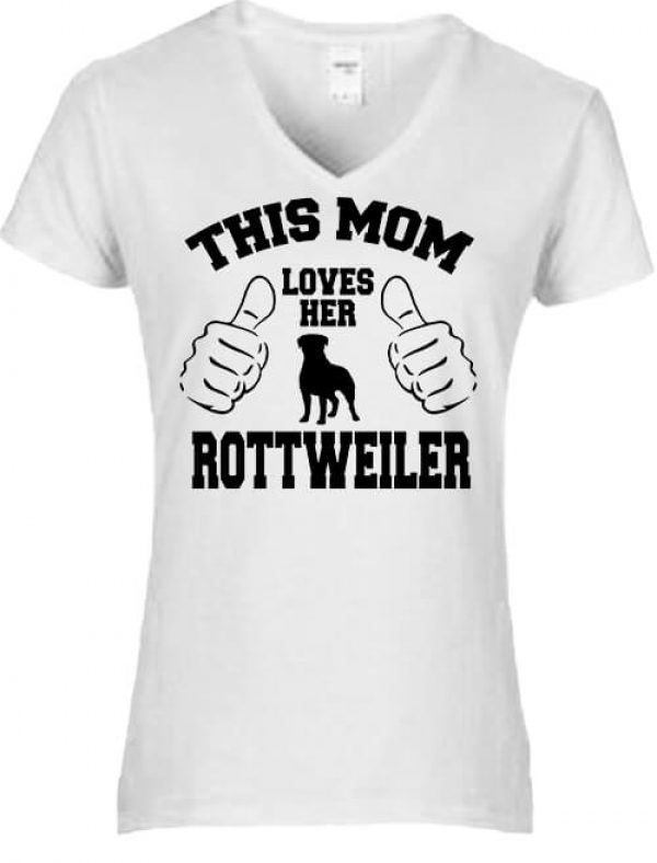 Mom's rottweiler - Női V nyakú póló