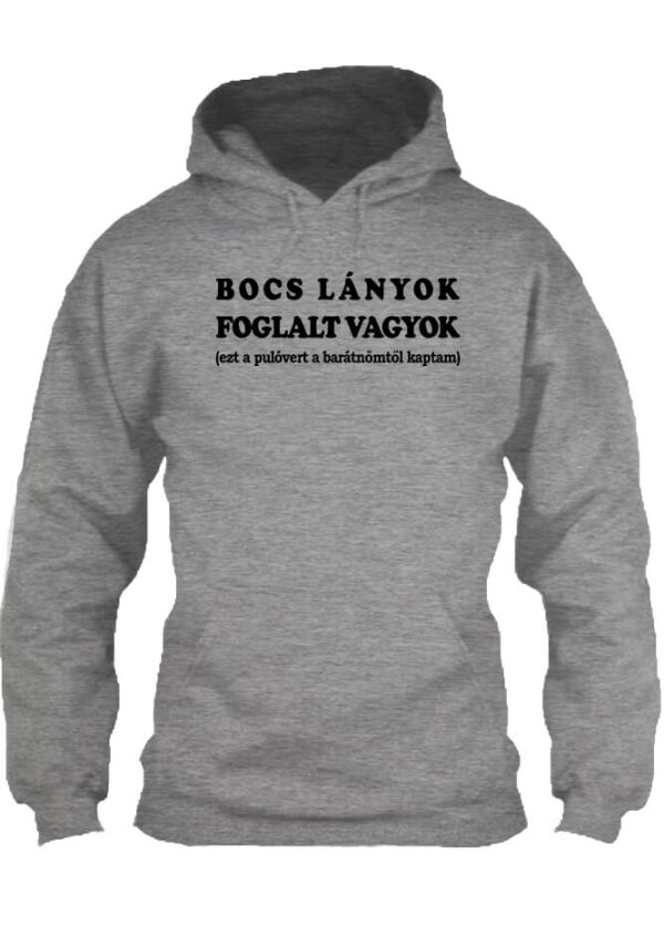 Pulóver Bocs lányok foglalt vagyok szürke