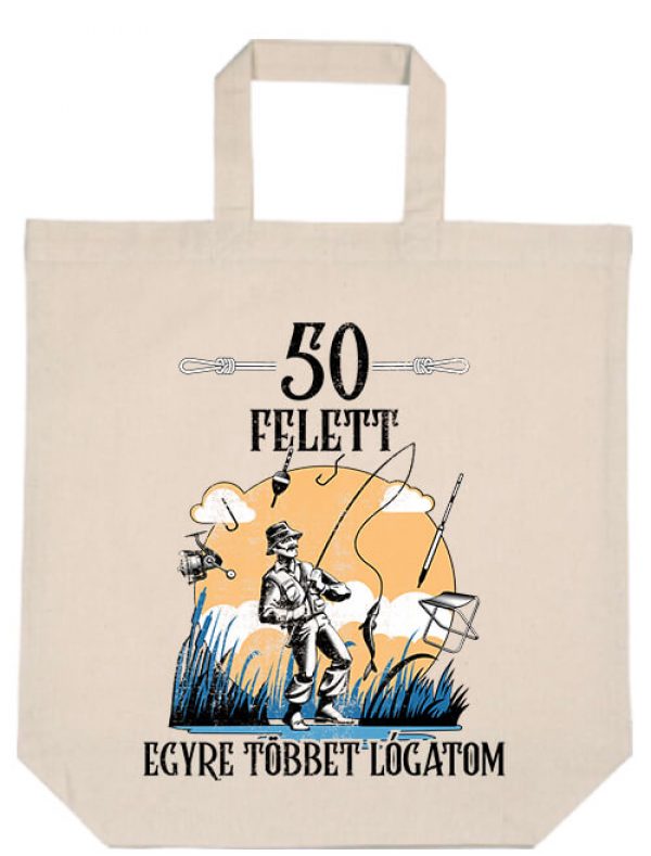 Horgász 50 felett- Basic rövid fülű táska
