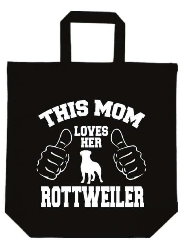 Mom's rottweiler- Basic rövid fülű táska
