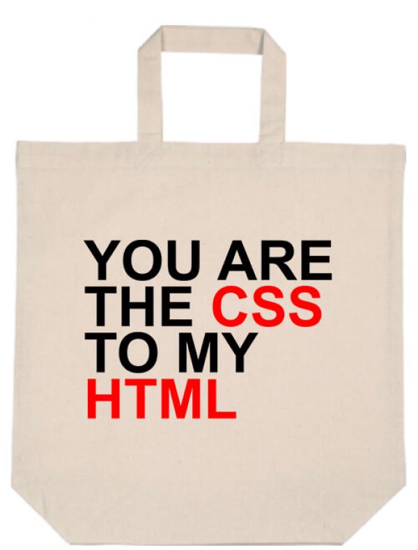 Rövid fülű táska You are the CSS to my HTML natúr