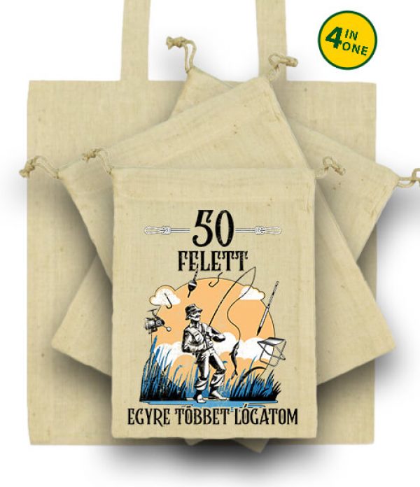 Horgász 50 felett - Táska szett