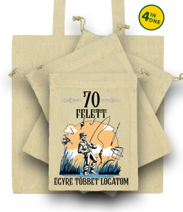 Horgász 70 felett - Táska szett