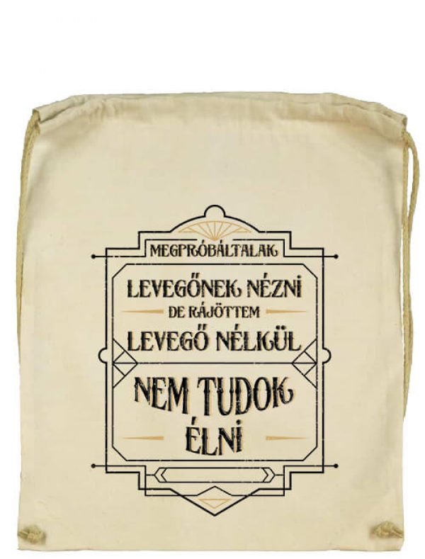 Nem tudok élni nélküled- Basic tornazsák