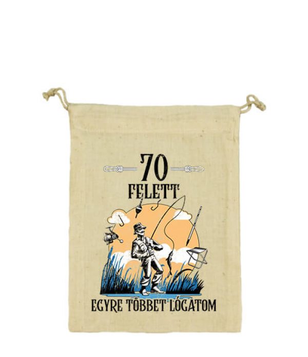 Horgász 70 felett - Vászonzacskó közepes