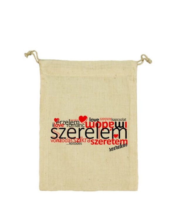 Szerelem szeretem - Vászonzacskó közepes