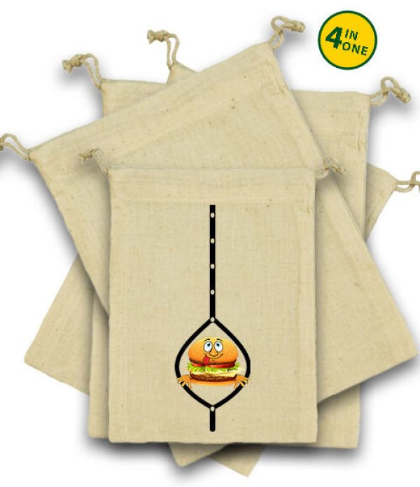 Hamburger - Vászonzacskó szett