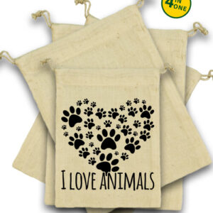 I love animals – Vászonzacskó szett