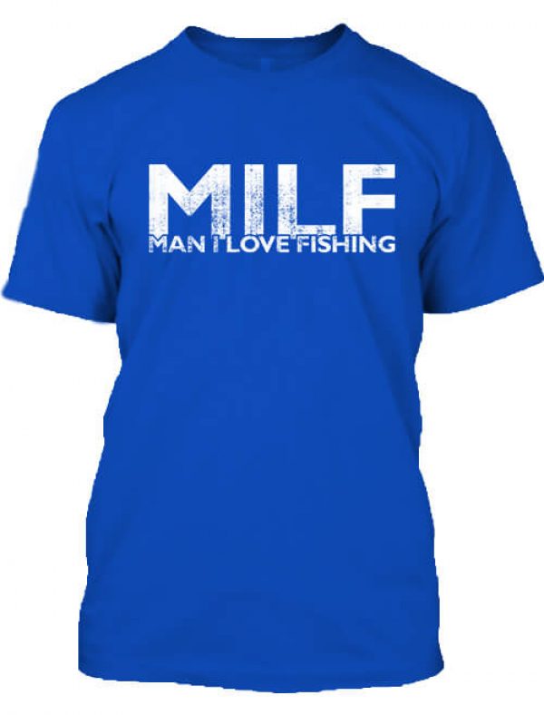 Férfi póló milf fishing királykék