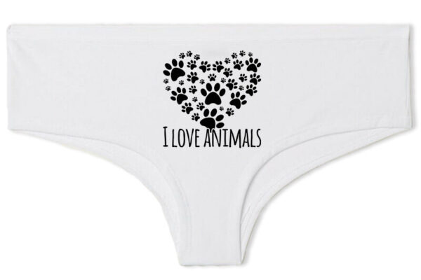 Francia bugyi I love animals fehér