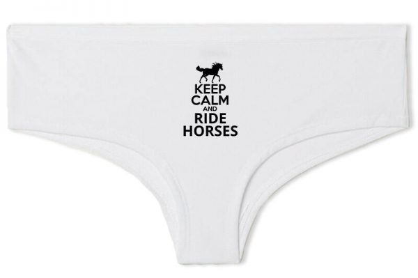 Francia bugyi Keep calm and ride horses fehér