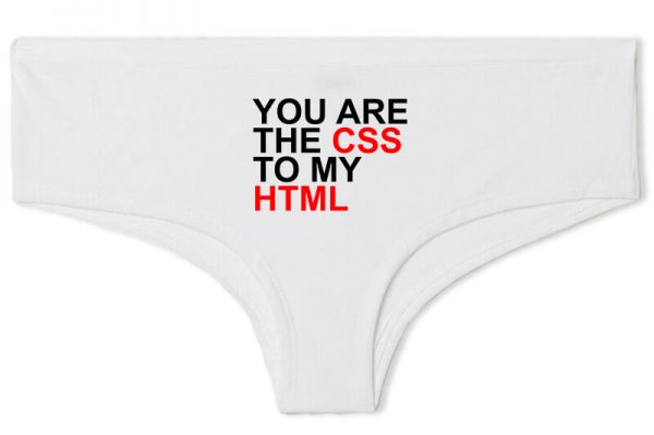 Francia bugyi You are the CSS to my Html fehér
