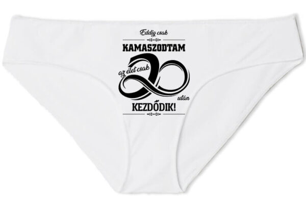 Női bugyi Az élet 20 után fehér