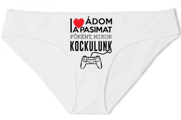 Női bugyi Imádom a pasimat fekhér