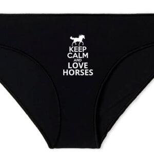 Keep calm and love horses lovas – Női bugyi