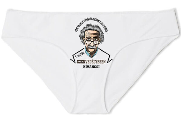 Női bugyi Szenvedélyes Einstein fehér