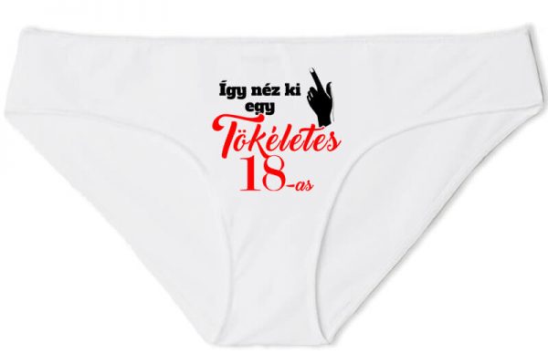 Női bugyi Tökéletes 18-as fehér