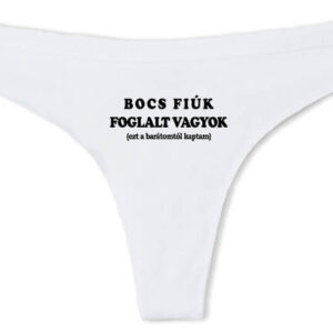 Bocs fiúk foglalt vagyok – Tanga
