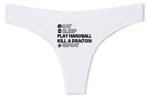 Tanga Eat sleep play handball fehér