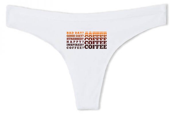 Tanga I love coffee fehér