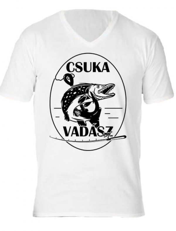 Csuka vadász - Férfi V nyakú póló